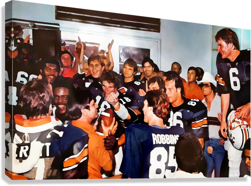 Auburn Football Locker Room Celebration Canvas Print
