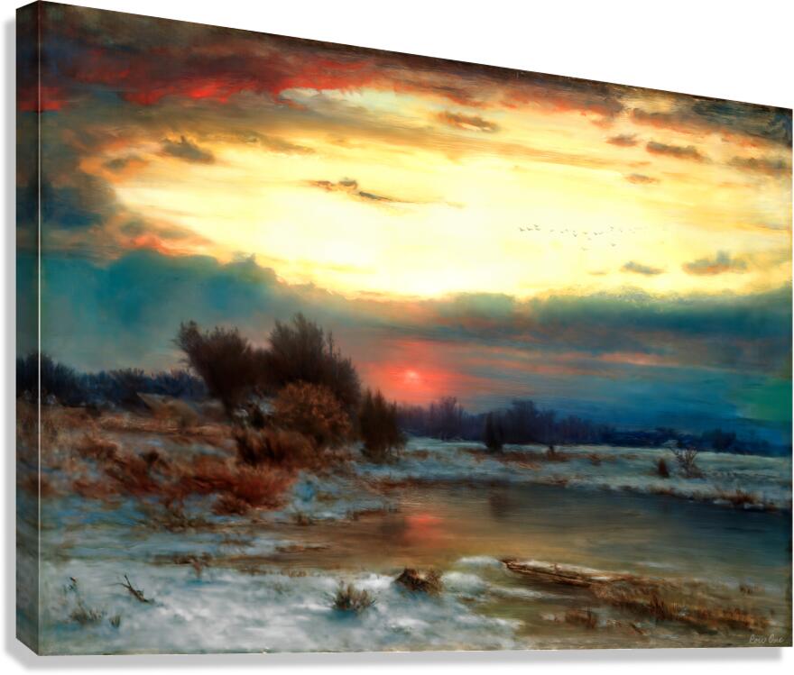 A Winter Sky by George Inness Canvas Print