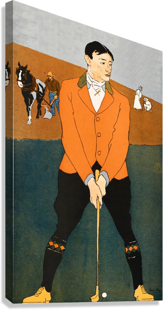 edward penfield golf art 1898 Canvas Print