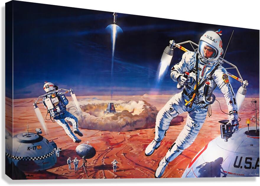 1964 United States Astronauts Art Canvas Print