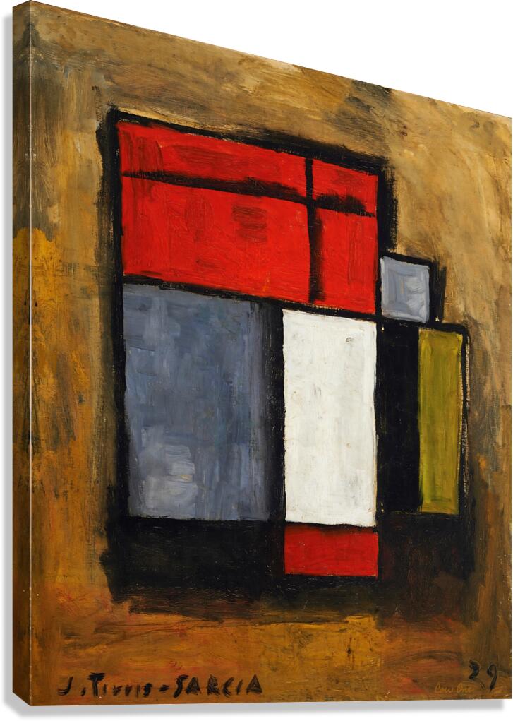 formas abstractas by joaquin torres garcia Canvas Print