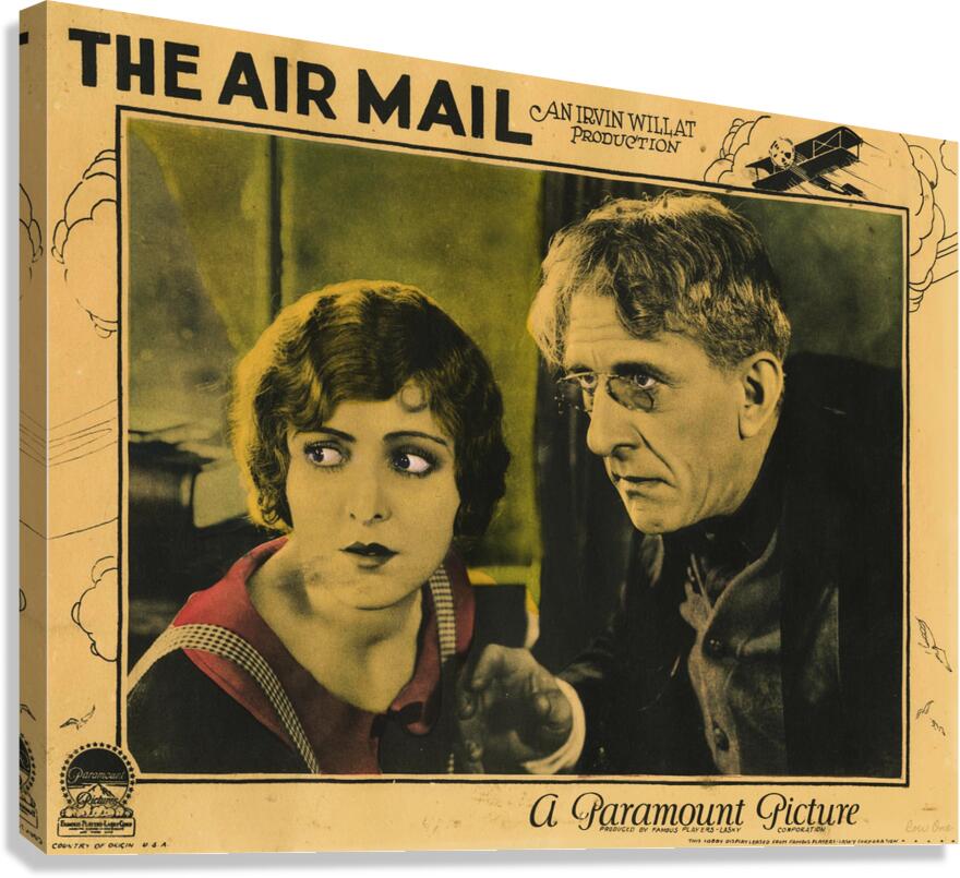 old movies the air mail lobby card paramount pict Canvas Print