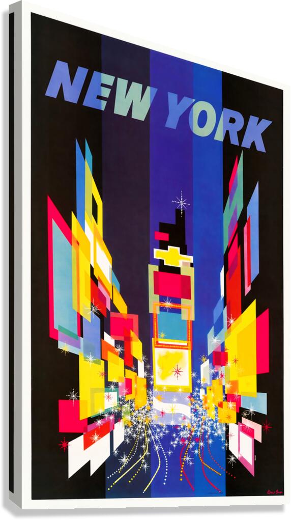 vintage sixties abstract new york art Canvas Print