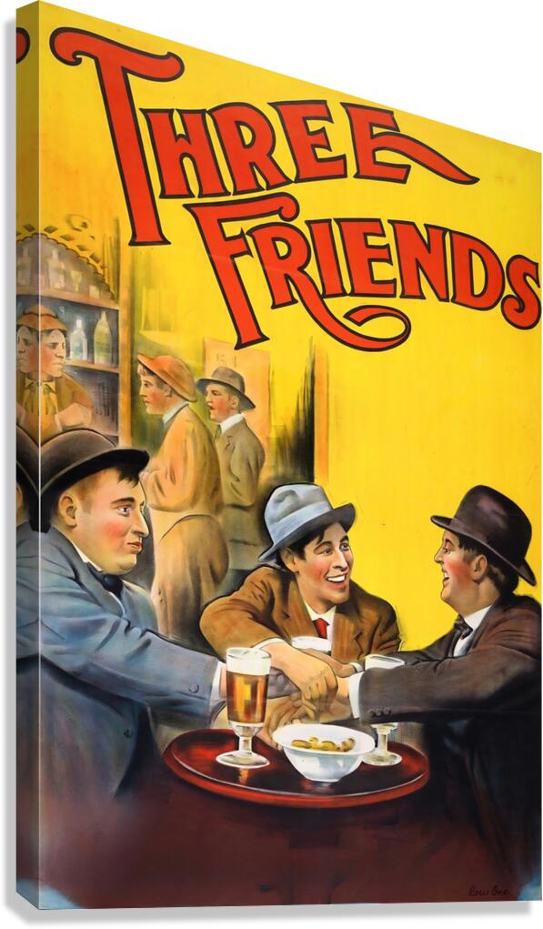 Three Friends Film Art Canvas Print