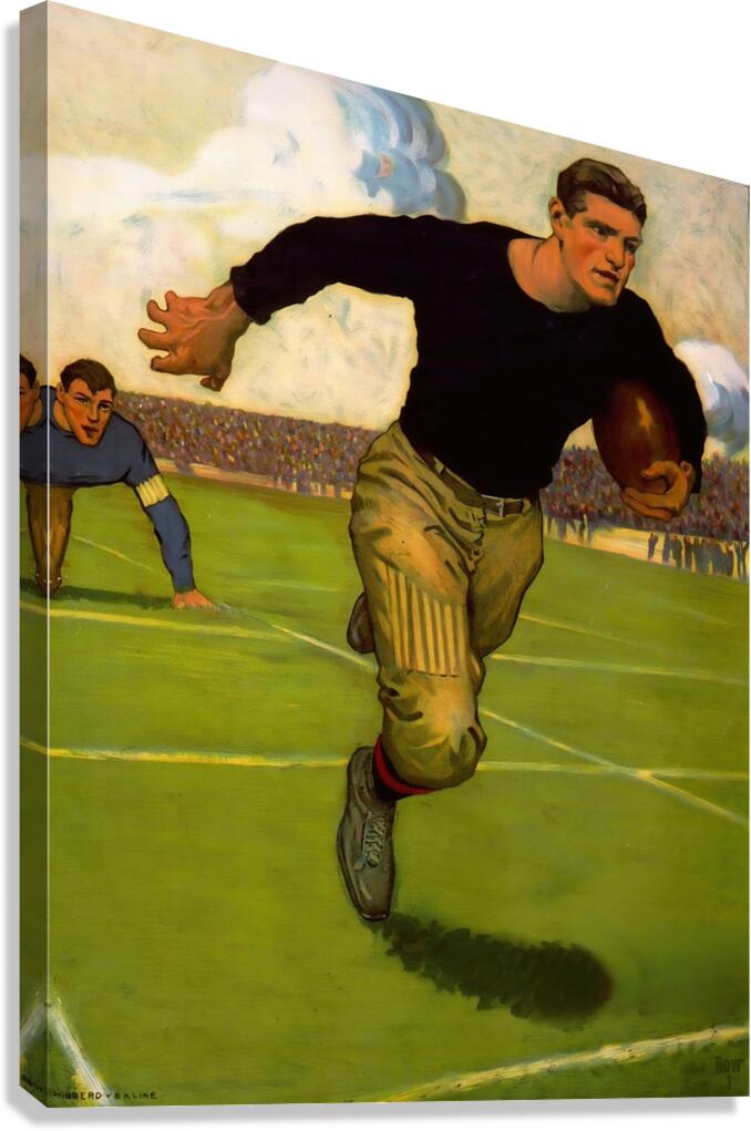 1910 In the Clear Football Art Canvas Print