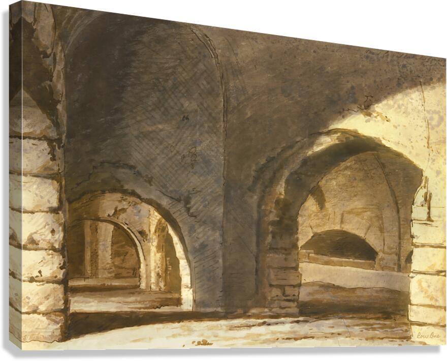 underground arch by jean grandjean 1770s  Canvas Print
