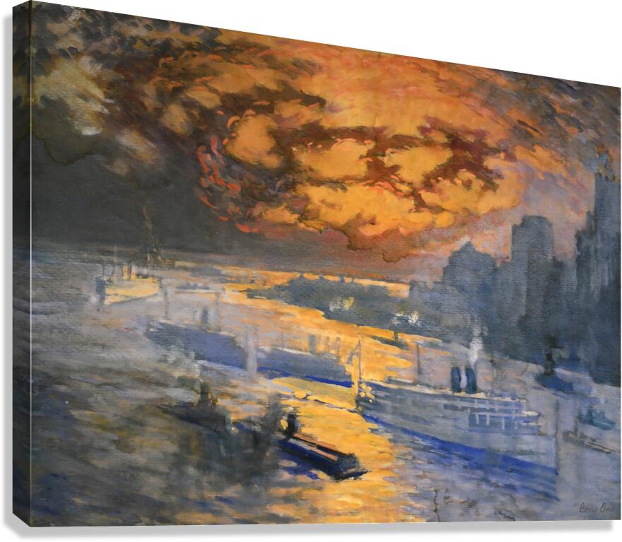 reflective river joseph pennell 1921 Canvas Print