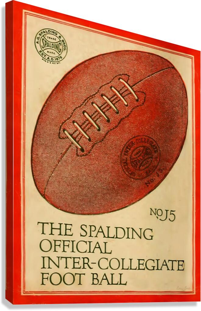 sports ads vintage spalding football ad Canvas Print