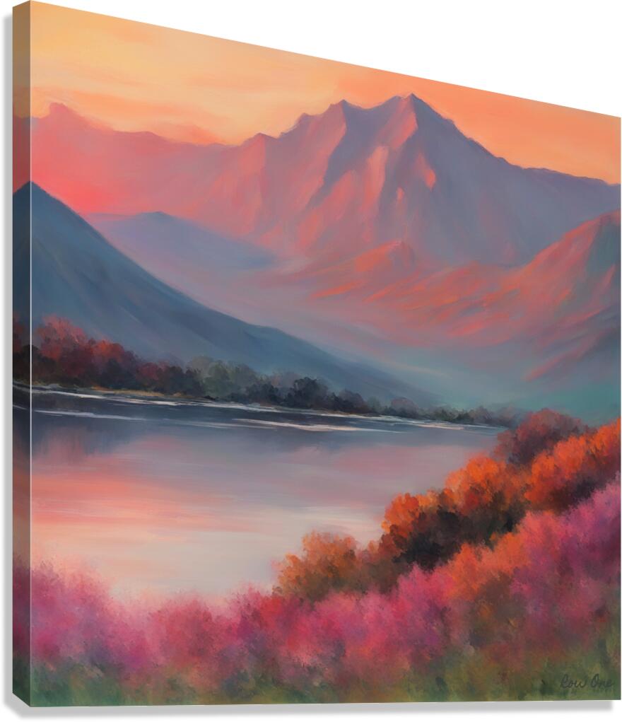pink mountain Canvas Print