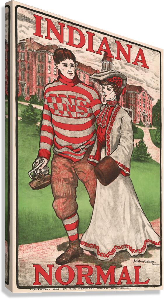 1902 indiana normal football poster Canvas Print