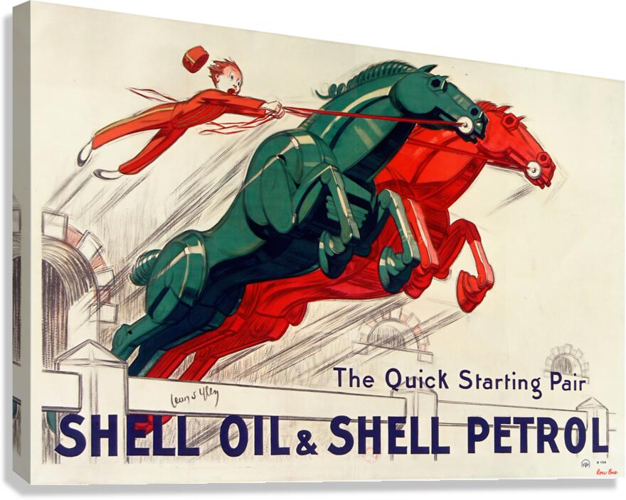 1930 shell oil advertisement Canvas Print