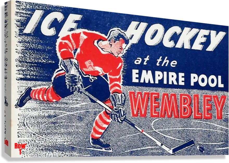 1950s ice hockey at empire pool wembley Canvas Print