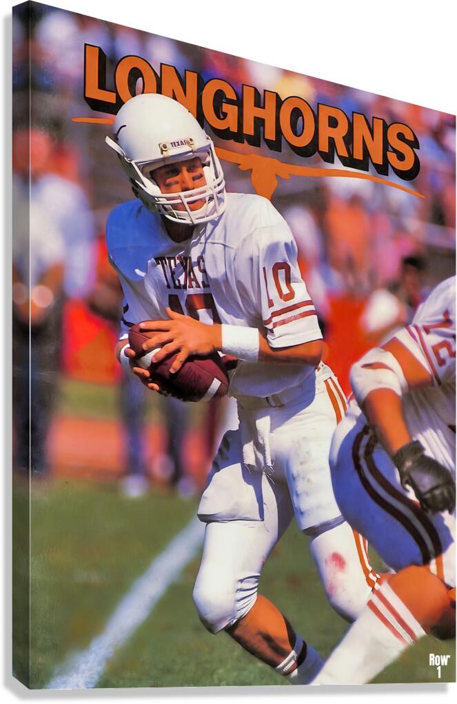 1986 Texas Longhorns Football Art  Canvas Print