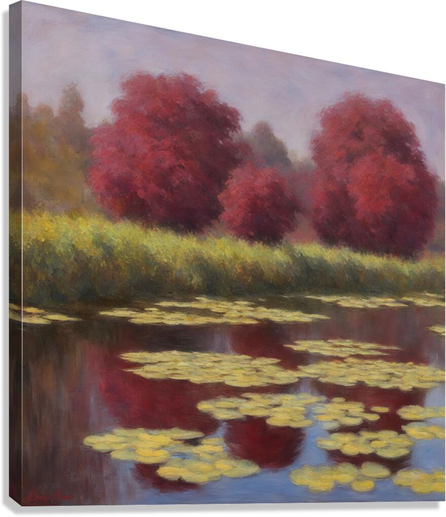 Maroon Reflections Canvas Print