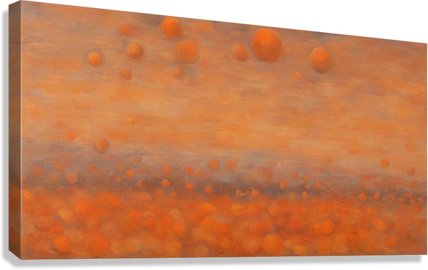 orange orbs beautiful colors Canvas Print
