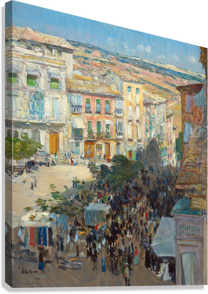 View of a Southern French City 1910 Childe Hassam Canvas Print