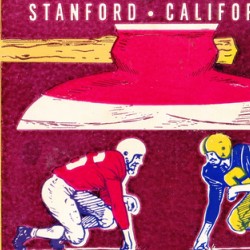 1955 California vs. Stanford Football Ticket Canvas Art