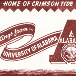 Vintage University of Alabama Art 