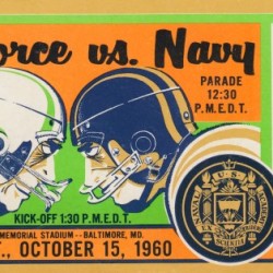 1960 Air Force vs. Navy Football Ticket Art