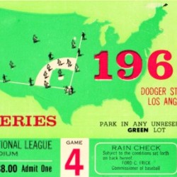 1965 World Series Ticket Stub Game 4