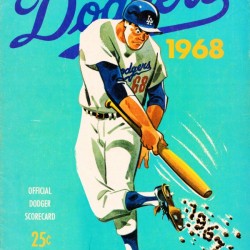 1968 Los Angeles Dodgers Scorecard Art Print - Vintage Baseball Decor | Row One Brand