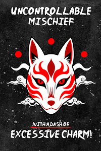 Charm Kitsune Mask Poster