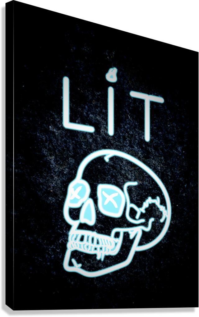 Lit Skull Canvas Print