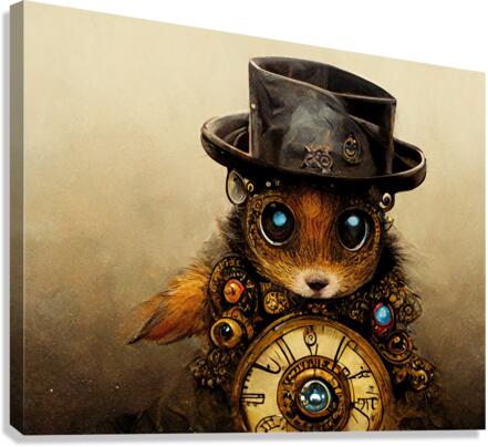 Steampunk Squirrel Canvas Print