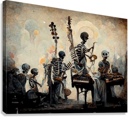 Jamming Skeletons Canvas Print