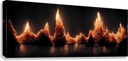 Fire Waveform Canvas Print