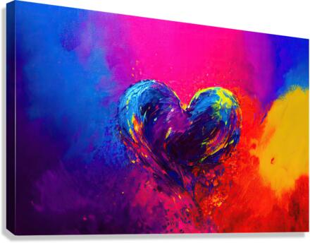 Rainbow Heart Canvas Print