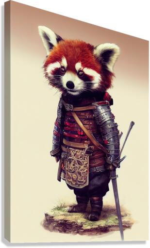 Armored Red Panda Canvas Print