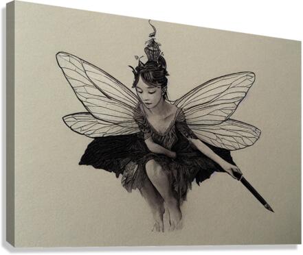 Fairy Drawing Canvas Print