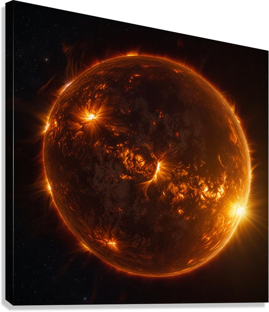 Sun in space Canvas Print
