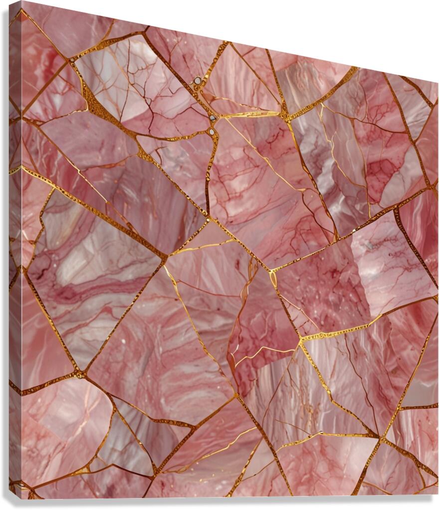 Rose quartz seamless pattern Canvas Print