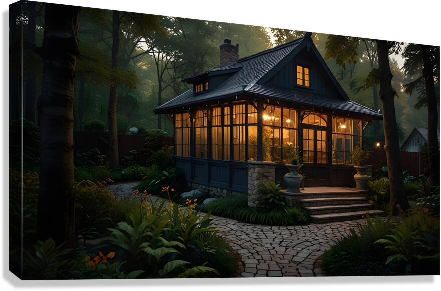 Lightning house Canvas Print