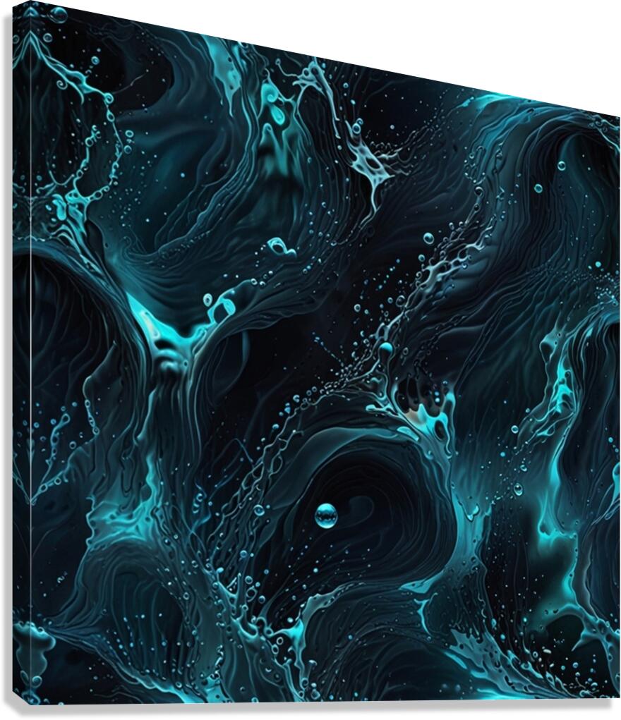 water Seamless Pattern Canvas Print