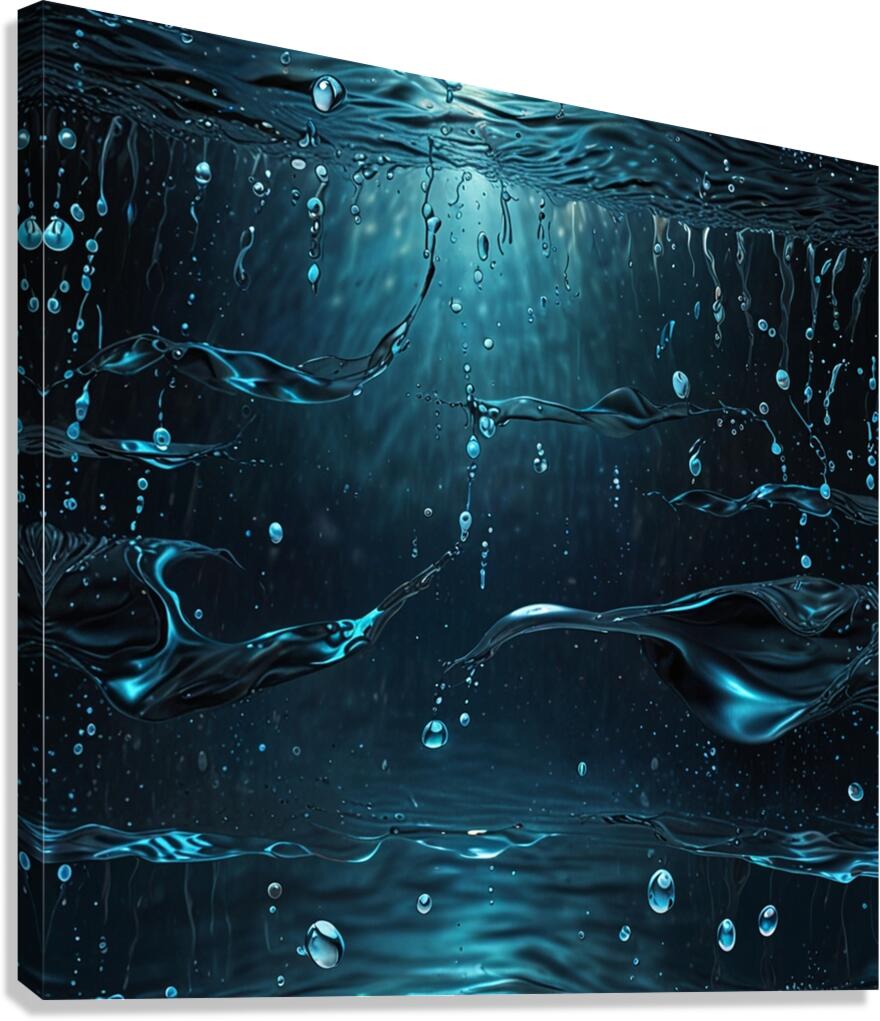 water Seamless Pattern Canvas Print
