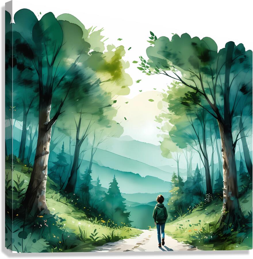 someone walking Canvas Print