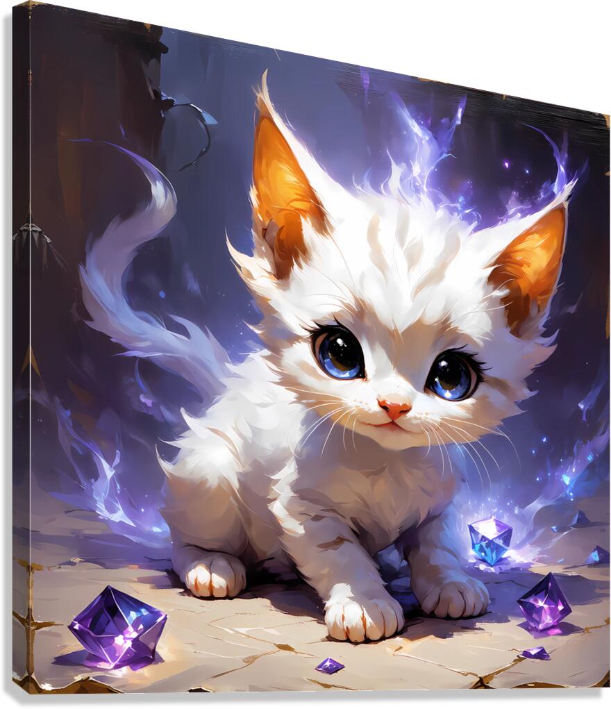 illustration cat Canvas Print