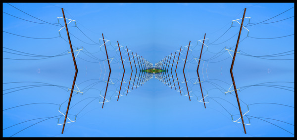 Hydro lines lines- Saskatchewan by Mark Greschner 