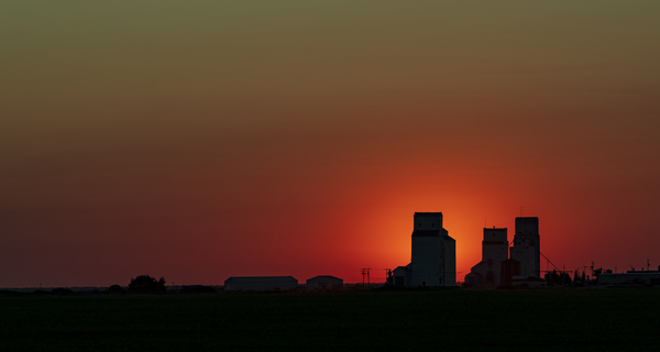 Saskatchewan Elevators at Sunset 61 by Mark Greschner 