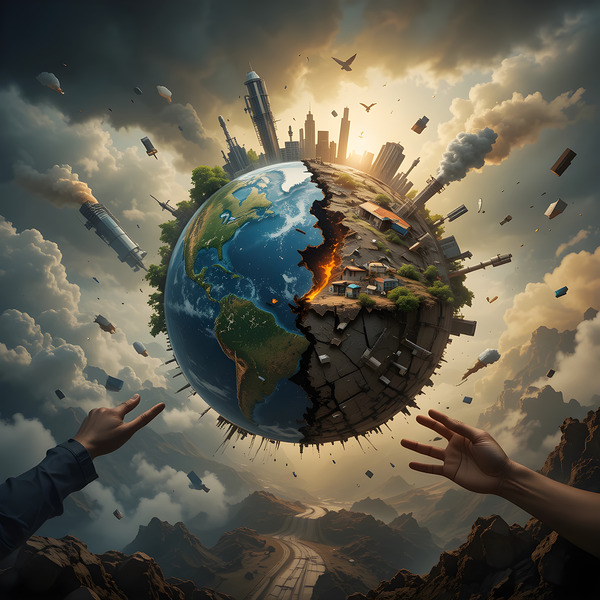 The Reflection of a World in Chaos by Entaply