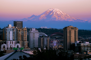 Towering over Seattle