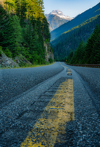 Mountain Roads Yellow Brick Path