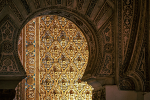 Golden Glimpse: Moorish Archway