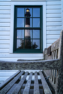 Reflection of Fire Island Lighthouse