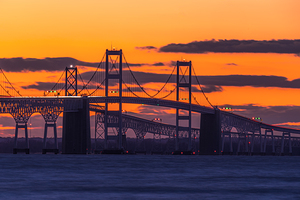 Orange Bay Bridge Sunrise