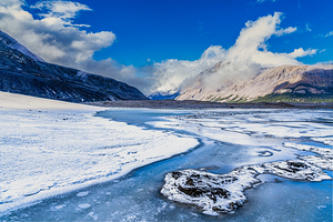 Flowing off the Athabasca
