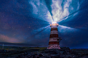 Flaming Brier Island Lighthouse